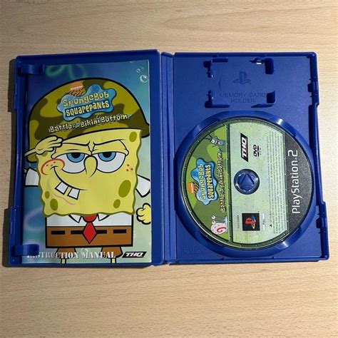 SPONGEBOB BATTLE FOR Bikini Bottom PlayStation 2 Ps2 Ottime Condizioni Completo EUR 14 89