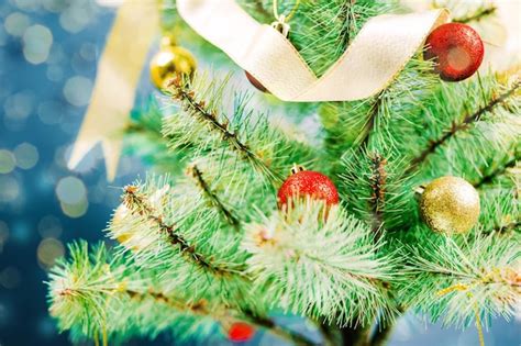 Premium Photo Close Up Of Christmas Tree