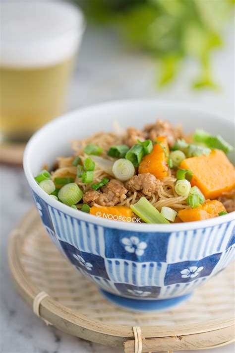 Pumpkin And Pork Rice Vermicelli Recipe Fried Bee Hoon