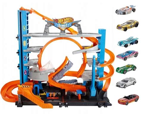 HOT WHEELS MEGA GARAŻ REKINA FTB69 7 SAMOCHODÓW 7813745894 oficjalne archiwum Allegro