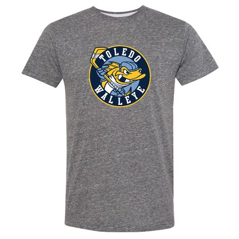 Toledo Walleye Current Crest Melange T Shirt The Swamp Shop