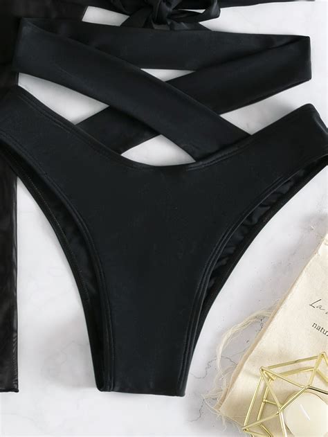 Conjunto de bikini cruzado de 3 piezas Moda de Mujer SHEIN México