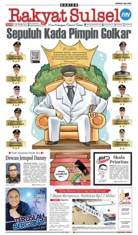 E Paper Harian Rakyat Sulsel Edisi Selasa 21 September 2021