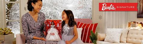 Amazon Barbie Signature Holiday Doll Inch Brunette Braided Hair In Silver Gown