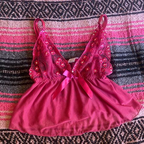 Hot Pink Mesh Lingerie Crop Top Y2k Lingerie Depop