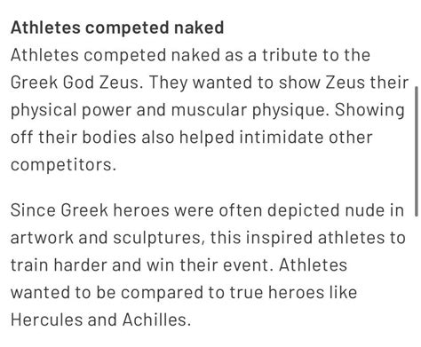 The Olympic Athletes Should Compete Naked Like They Used Too More People Would Watch And It