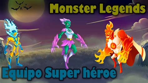 Monster Legends Equipo Super Héroe Voltaik Cyan Nathura Y The