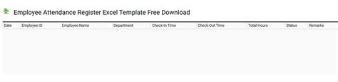 employee attendance log excel template track staff attendance