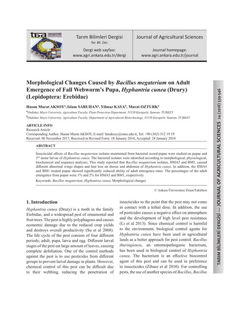 (PDF) Journal of Agricultural Sciences