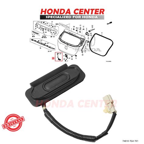 Switch tombol buka pintu bagasi tailgate open mobil honda brio 2019