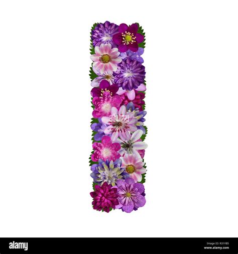 Flowers Alphabet Letter I Stock Photo Alamy