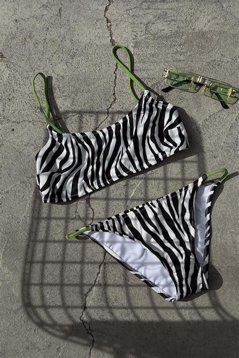 Zebra Desen Green Bikini My Love Butik Modadaki Göz Alıcı Şıklık