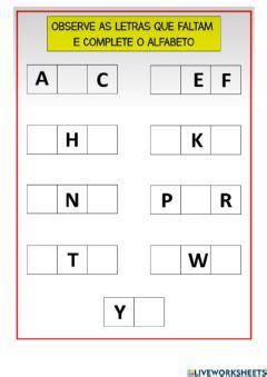 Alfabeto Language Portuguese Grade Level Prim Rio School Subject