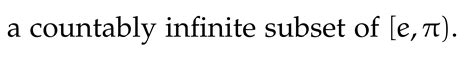 Solved Sample Of A Countably Infinite Subset Of Eπ