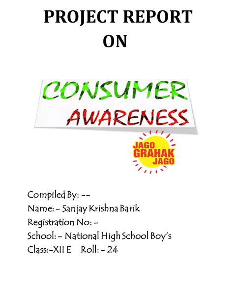 Class 11 Project On Consumer Awareness 6