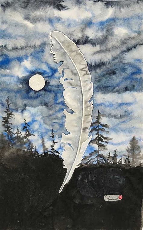 Feather Paintings | Frederica Marshall, Sumi-e Brush Painting Master