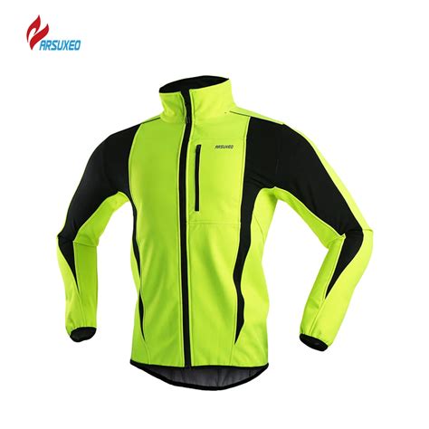 ARSUXEO Cycling Jacket Winter Warm Up Bicycle Clothing Windproof ...