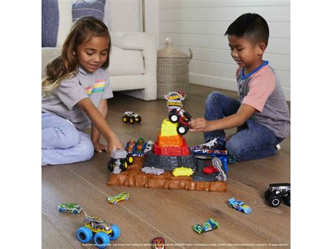 Acheter Hot Wheels Monster Trucks Arena Smashers Smash And Smash Track Mattel Hnb Juguetilandia