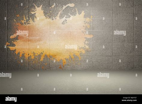 Splash On Wall Revealing Bright Sky Stock Photo Alamy