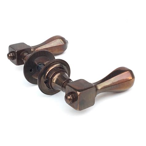 Door Handle External Door Browned Brass Ambrus 120 Mm Browned