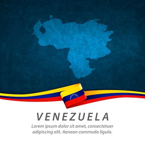 Premium Vector | Venezuela flag with central map