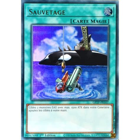 Carte YU GI OH GFTP FR107 Sauvetage Ultra Rare NEUF FR Cdiscount Jeux