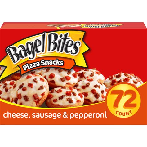 Bagel Bites Cheese Sausage And Pepperoni Mini Pizza Bagel Frozen Snacks