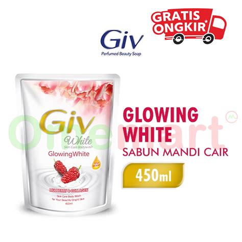 Giv White Hijab Sabun Mandi Cair Saffron Niacinamide Pouch Ml