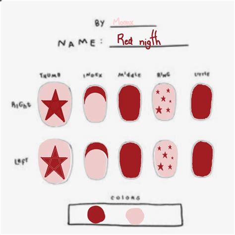 Nude Pink And Red Star Nails Neglelak Ideer Negledesign Neglelak