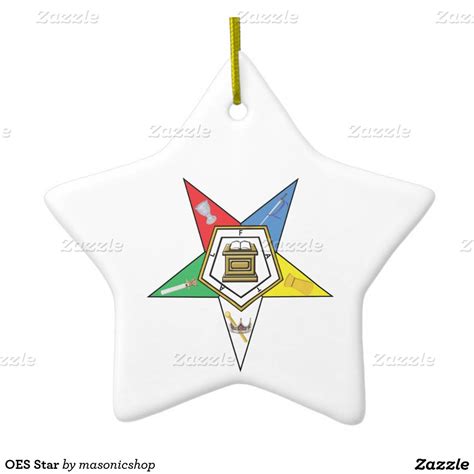 Oes Star Ceramic Ornament Zazzle Ceramic Ornaments Christmas