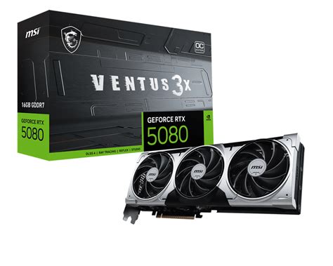 ᐈ Видеокарта MSI RTX 5080 Ventus 3X OC Plus, 16 GB, GeForce RTX 5080 ...
