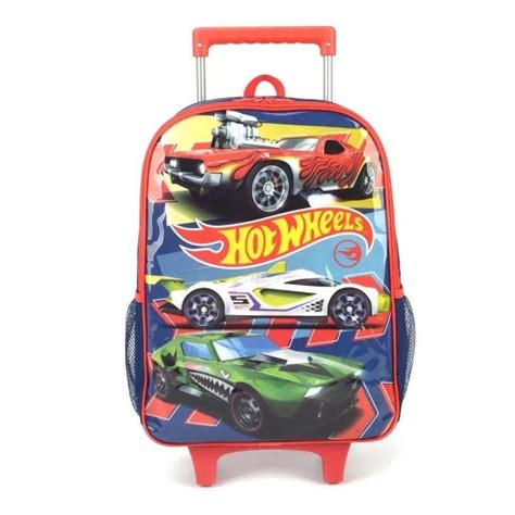 Mochila De Rodinhas Hot Wheels Carros Escolar Infantil Shopee Brasil