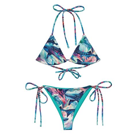 Electric Whale Shark Triangle String Bikini The Dive Compass