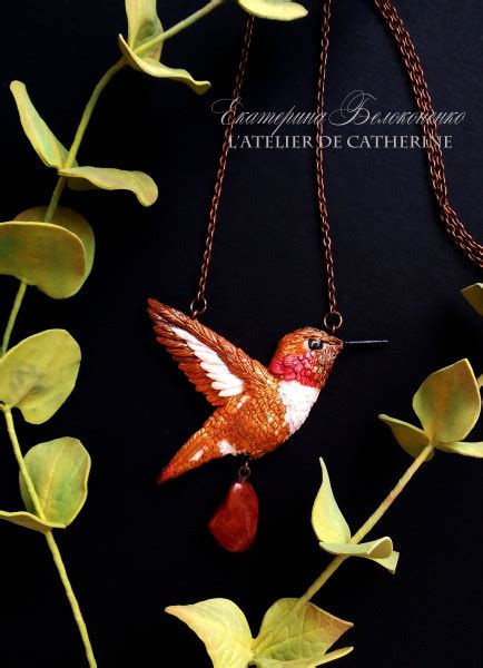 Изделие - подвеска Колибри с сердоликом.: polymerclayfimo — LiveJournal