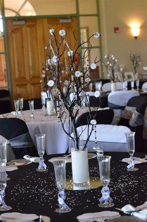 Elegant Black And White Graduation Party Decor