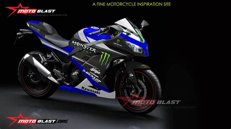 Modif Striping Kawasaki Ninja 250R Fi Monster Racing Lagi HOT MOTOBLAST