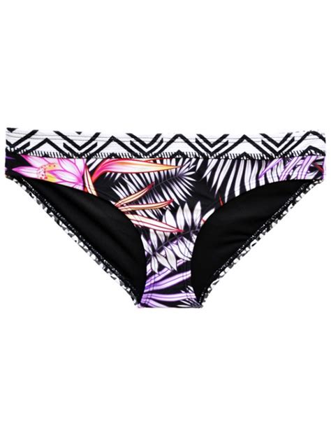 Calzon de bikini clasico estampado negro Samia Tamaño 14 Color EST NEGRO