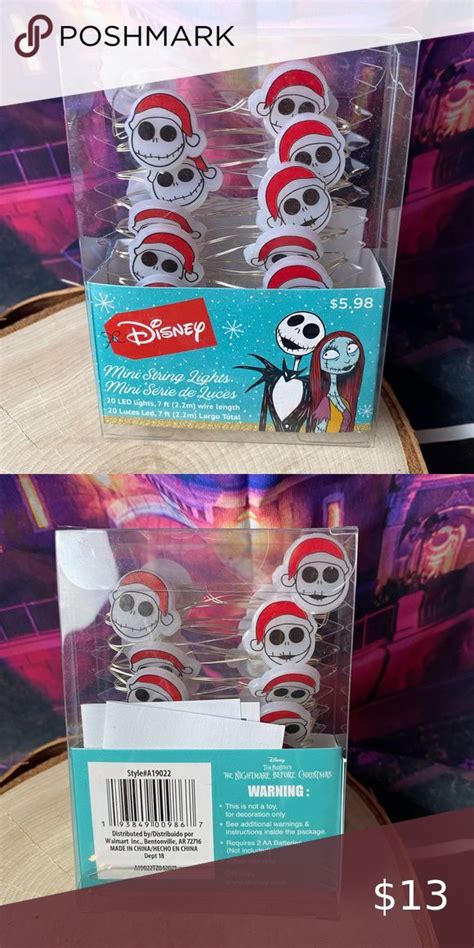 Nightmare Before Christmas Jack Skellington Led Mini Light 7 Ft Jack
