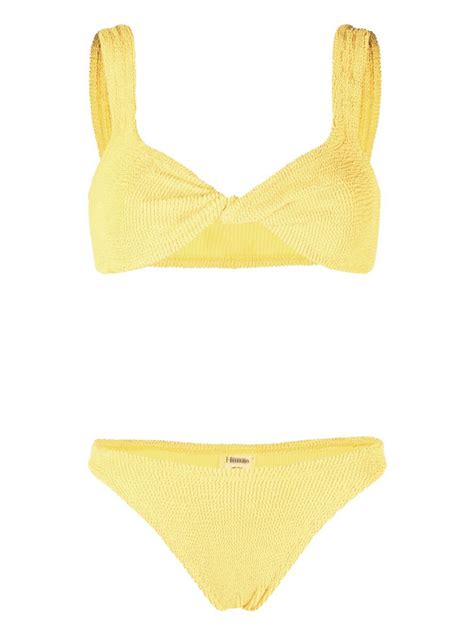 Hunza G Juno Twist Bikini Yellow Editorialist