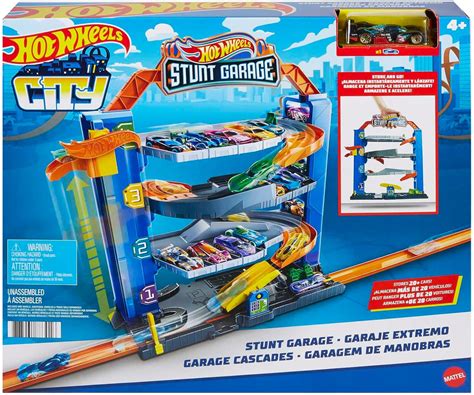 Hot Wheels City Stunt Garage Play Set Gift Idea For Ages 3 To 8 Years Elevator To Upper Levels