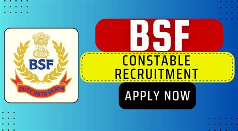 Bsf Constable Recruitment Notification Out Apply Online Now