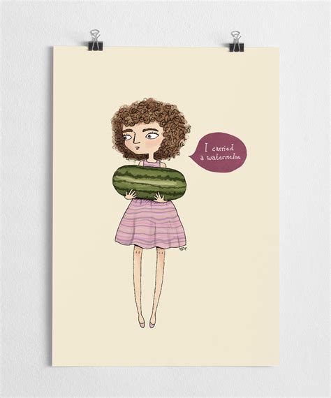 Dirty dancing art print watermelon illustration movie quote