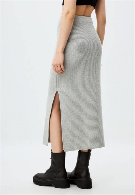 Юбка Sela, цвет: серый, MP002XW14N5H — купить в интернет-магазине Lamoda