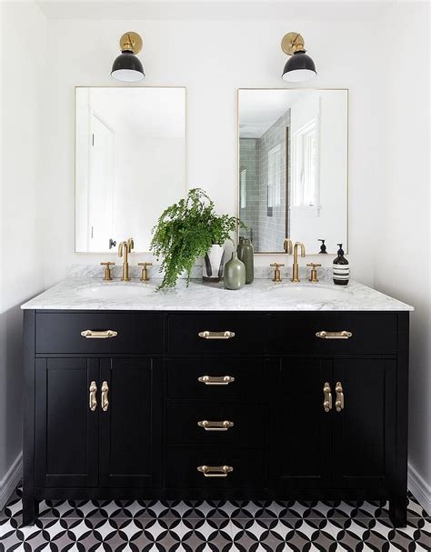 Black Bathroom Cabinets With White Countertops Decoomo