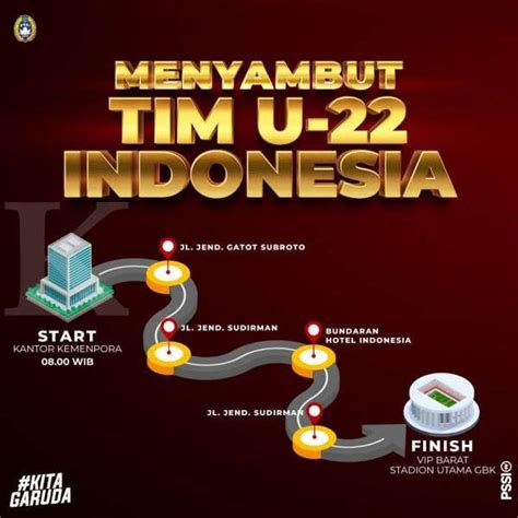 Cek Rute Pawai Timnas Sepak Bola U 22 Dan Kontingen Indonesia SEA Games