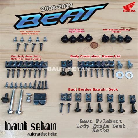 Jual Baut Full Body Honda Beat Karbu Baut Fullset Body Beat Karbu