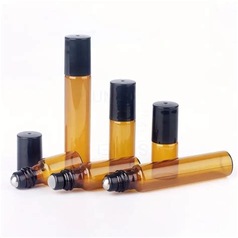 Amber Glass Roll Bottles Mini Essential Oil Roller Jars Temu