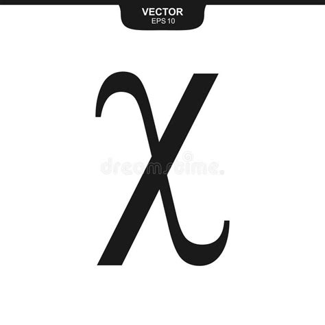 psi lowercase greek alphabet symbol stock vector illustration
