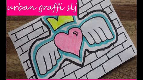 Speed Art Como Dibujar Graffitis De Amor Como Dibujar Corazon Con Alas