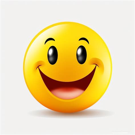 Expresión Alegre Emoji Feliz Vector De La Sonrisa Foto Premium